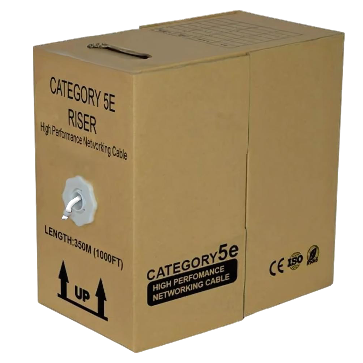Cat5e Riser Cable | Unshielded Twisted Pair | Solid Bare Copper | 1000 Ft